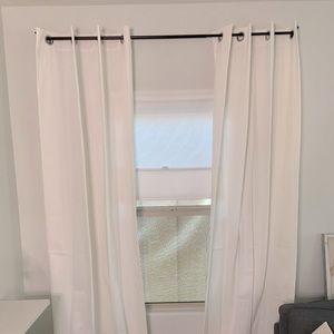 2 pair IKEA MERETE curtains in natural white